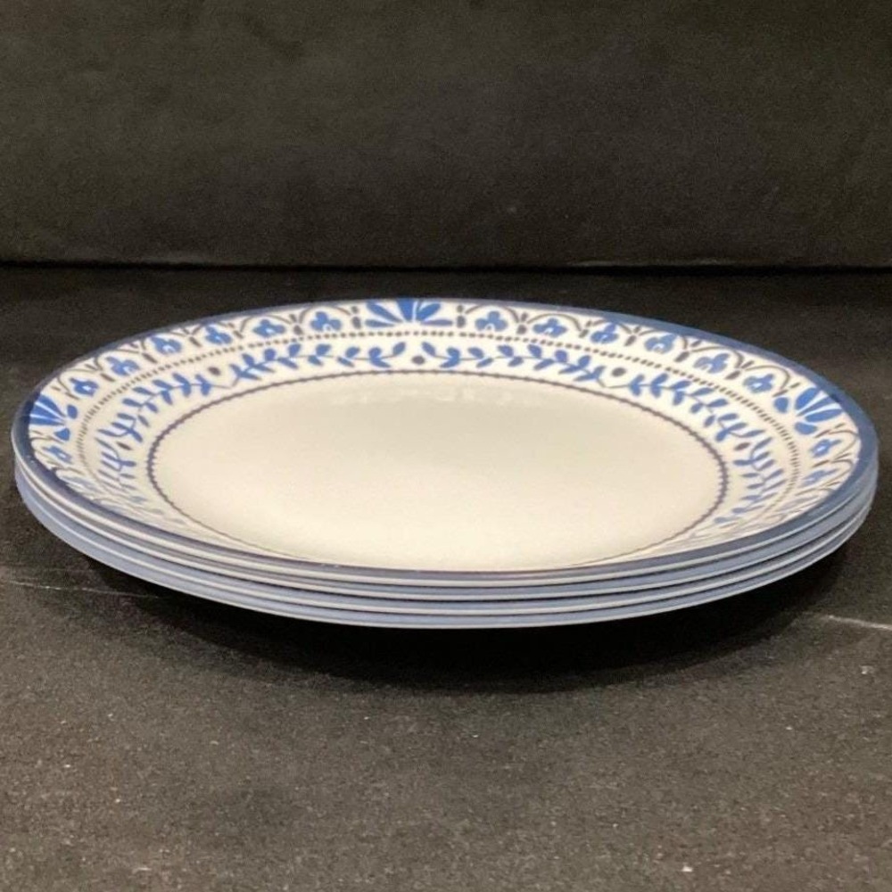 Corelle Portofino Salad Plates, Set of 4, Italian Coastal Blue & White Dishes - Picture 7 of 10